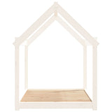 Cuccia per Cani Bianca 111x80x100 cm in Legno Massello di Pino