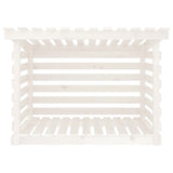 Portalegna Bianco 108x73x79 cm in Legno Massello di Pino