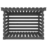 Portalegna Grigio 108x73x79 cm in Legno Massello di Pino