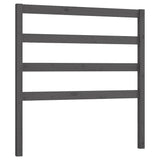 Testiera per Letto Grigia 95x4x100 cm in Legno Massello di Pino