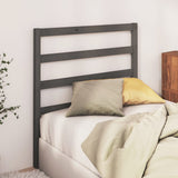 Testiera per Letto Grigia 95x4x100 cm in Legno Massello di Pino