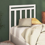Testiera per Letto Bianca 95x4x100 cm in Legno Massello di Pino