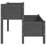 Fioriera Grigia 110x84x75 cm in Legno Massello di Pino