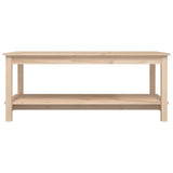 Tavolino da Salotto 110x55x45 cm Legno Massello di Pino