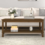 Tavolino da Salotto Ambra 110x55x45 cm Legno Massello di Pino