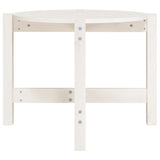 Tavolino da Salotto Bianco  62,5x45 cm Legno Massello di Pino