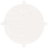 Tavolino da Salotto Bianco  62,5x45 cm Legno Massello di Pino