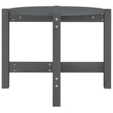 Tavolino da Salotto Grigio  62,5x45 cm Legno Massello di Pino
