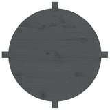 Tavolino da Salotto Grigio  62,5x45 cm Legno Massello di Pino