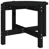 Tavolino da Salotto Nero  62,5x45 cm in Legno Massello di Pino