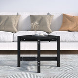Tavolino da Salotto Nero  62,5x45 cm in Legno Massello di Pino