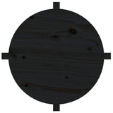 Tavolino da Salotto Nero  62,5x45 cm in Legno Massello di Pino