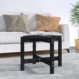 Tavolino da Salotto Nero  62,5x45 cm in Legno Massello di Pino