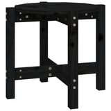 Tavolino da Salotto Nero  52,5x45 cm in Legno Massello di Pino