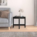 Tavolino da Salotto Nero  52,5x45 cm in Legno Massello di Pino