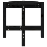 Tavolino da Salotto Nero  52,5x45 cm in Legno Massello di Pino