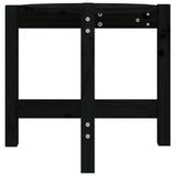 Tavolino da Salotto Nero  52,5x45 cm in Legno Massello di Pino