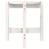 Tavolino da Salotto Bianco  42,5x45 cm Legno Massello di Pino