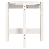 Tavolino da Salotto Bianco  42,5x45 cm Legno Massello di Pino
