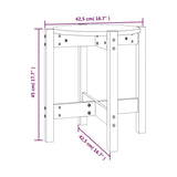 Tavolino da Salotto Bianco  42,5x45 cm Legno Massello di Pino