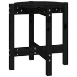 Tavolino da Salotto Nero  42,5x45 cm in Legno Massello di Pino