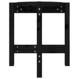 Tavolino da Salotto Nero  42,5x45 cm in Legno Massello di Pino