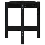 Tavolino da Salotto Nero  42,5x45 cm in Legno Massello di Pino