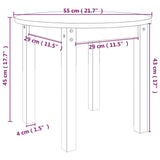 Tavolino da Salotto Ambra  55x45 cm in Legno Massello di Pino