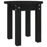 Tavolino da Salotto Nero  35x35 cm in Legno Massello di Pino