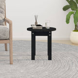 Tavolino da Salotto Nero  35x35 cm in Legno Massello di Pino