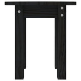 Tavolino da Salotto Nero  35x35 cm in Legno Massello di Pino