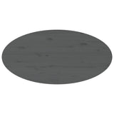 Tavolino da Salotto Grigio 80x40x35 cm Legno Massello di Pino