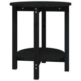 Tavolino da Salotto Nero  55x60 cm in Legno Massello di Pino
