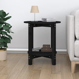 Tavolino da Salotto Nero  55x60 cm in Legno Massello di Pino
