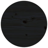 Tavolino da Salotto Nero  55x60 cm in Legno Massello di Pino