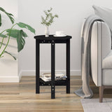 Tavolino da Salotto Nero  40x60 cm in Legno Massello di Pino