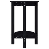 Tavolino da Salotto Nero  40x60 cm in Legno Massello di Pino