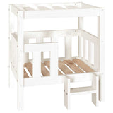 Cuccia per Cani Bianco 65,5x50,5x70 cm in Legno Massello di Pino