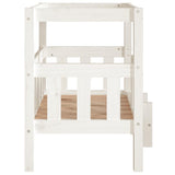 Cuccia per Cani Bianco 65,5x50,5x70 cm in Legno Massello di Pino