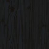 Cuccia per Cani Nera 65,5x50,5x70 cm in Legno Massello di Pino