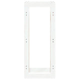 Portalegna Bianco 41x25x100 cm in Legno Massello di Pino
