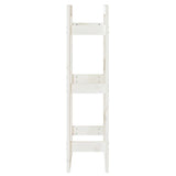 Portalegna Bianco 41x25x100 cm in Legno Massello di Pino