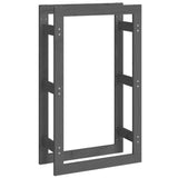 Portalegna Grigio 60x25x100 cm in Legno Massello di Pino