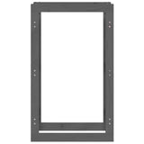 Portalegna Grigio 60x25x100 cm in Legno Massello di Pino