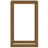 Portalegna Marrone Ambra 60x25x100 cm in Legno Massello di Pino