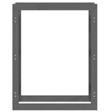 Portalegna Grigio 80x25x100 cm in Legno Massello di Pino