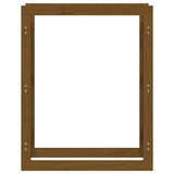 Portalegna Marrone Ambra 80x25x100cm in Legno Massello di Pino