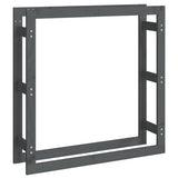Portalegna Grigio 100x25x100 cm in Legno Massello di Pino