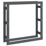 Portalegna Grigio 100x25x100 cm in Legno Massello di Pino