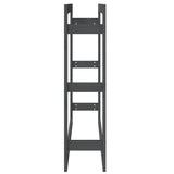 Portalegna Grigio 100x25x100 cm in Legno Massello di Pino